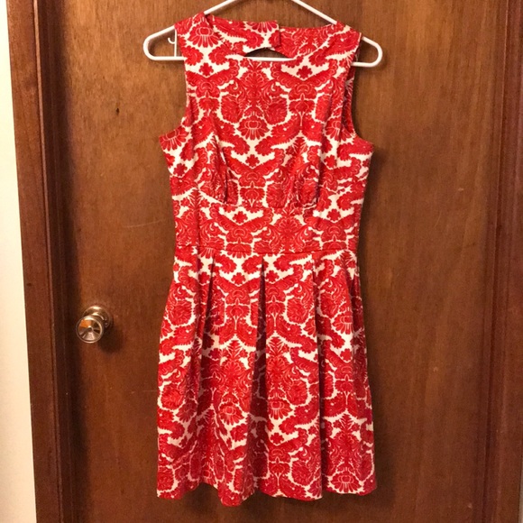 Closet Dresses & Skirts - Closet Modcloth red white dress medium